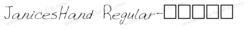 JanicesHand Regular字体转换